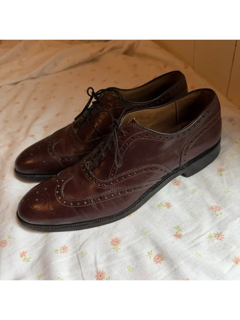 Alden 11.5 AAA Dark Brown Burgundy Wingtip Brogue Oxford Dress Shoes USA
